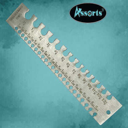 Stainless Steel Wire Gauge Measures Standard and Metric (Linear Scale)