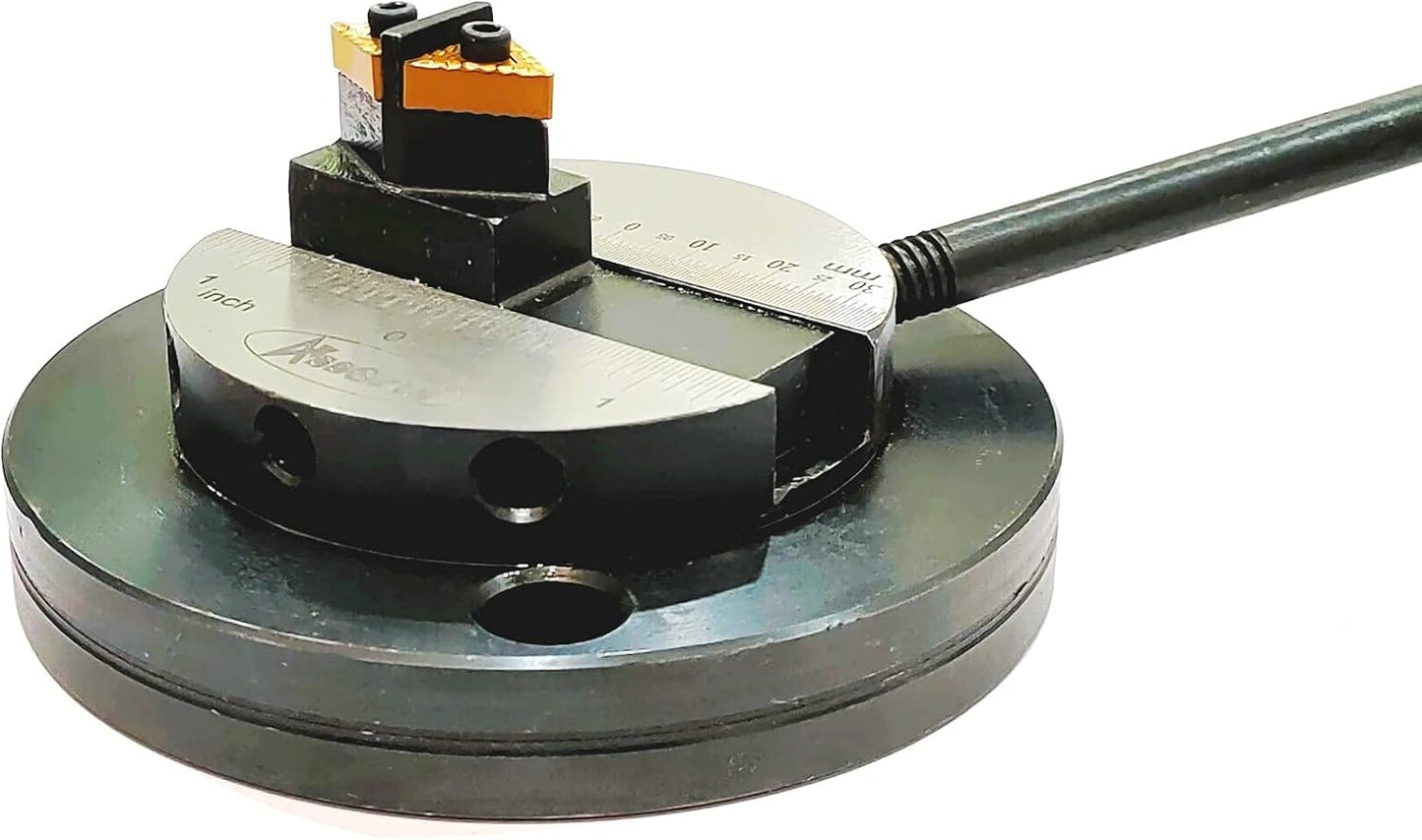 ASSORTS Lathe Ball Turning Attachment – Round Base with Size Scale – Double Bit – Convex & Concave Metal Sphere Radius Turning Fits Myford & Similar Lathes