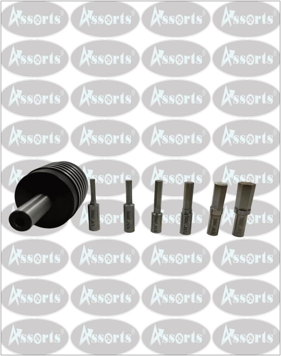 Assorts Lathe's High-Precision Live Revolving Center with Straight Shank and High-Speed Steel (HSS) Hex Rotary Broach for Superior Machining Accuracy and Versatility