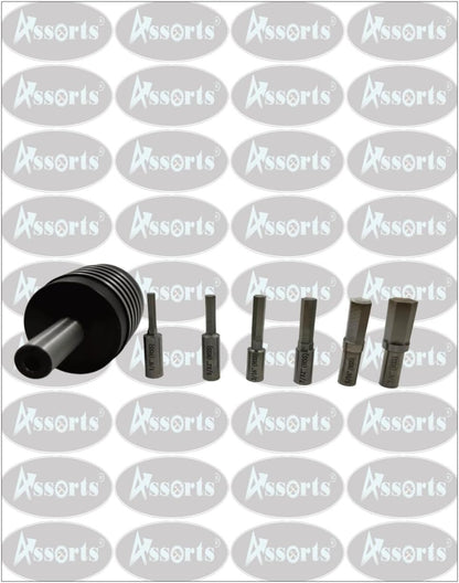 Assorts Lathe's High-Precision Live Revolving Center with Straight Shank and High-Speed Steel (HSS) Hex Rotary Broach for Superior Machining Accuracy and Versatility