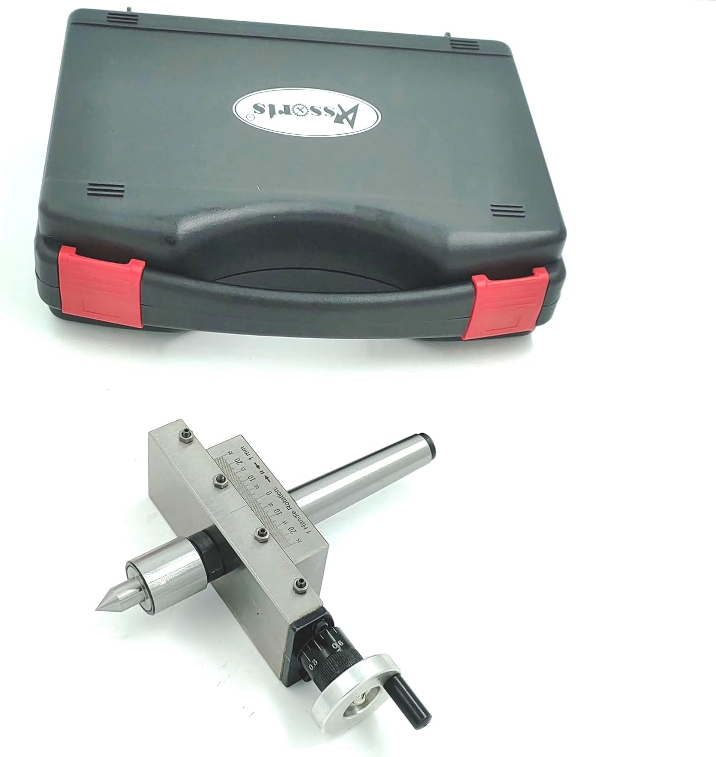 Assorts' Taper Turning Attachment with Live Revolving Center For Turning Tapers on Lathe Machine II Supplied in Plastic Suitcase II Check Working Video in Description (Morse Taper 2MT)