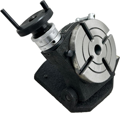 Precision 4" Inch/ 100 mm Tilting Rotary Table with MT2 Bore-Milling, Lathe,Engineering Tools - 3 SLOTS