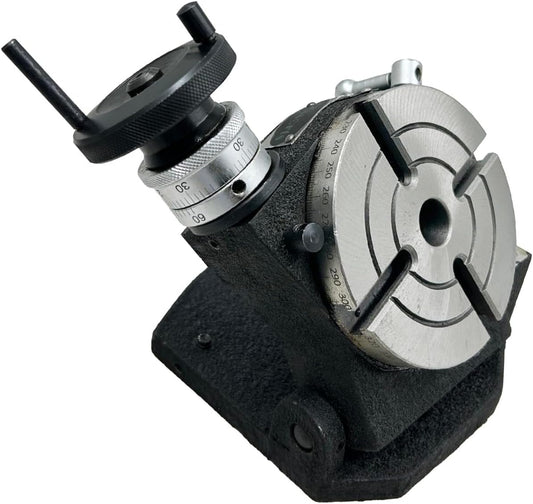 Precision 4" Inch/ 100 mm Tilting Rotary Table with MT2 Bore-Milling, Lathe