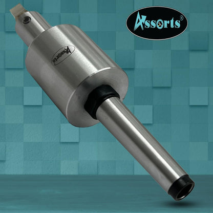 ASSORTS Precision Rotary Broach Holder with MT3 Shank (M12 x 1.75 Drawbar) – Includes 7-Piece HSS Hex Punch Set for CNC, Lathe, Milling & Drilling Machines