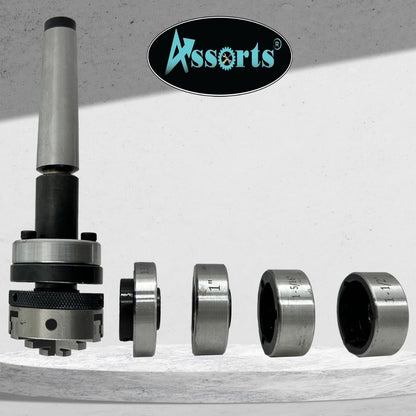 Lathe Tailstock Die Holder 3MT Shank- Tapping Threading Reaming Drilling+ 50 mm 3 jaw Self-Centering Chuck