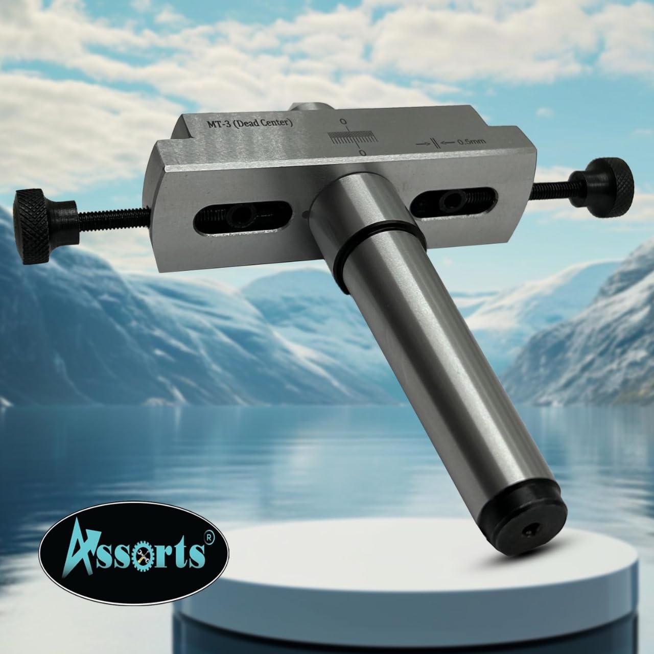 Taper Metal Turning Attachment in 3MT Shank for Off-setting Lathe's Tailstock