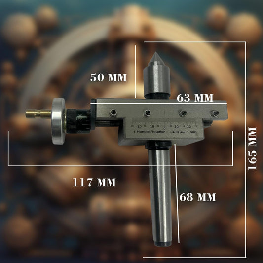 NEW IMPROVED TAPER TURNING ATTACHMENT WITH REVOLVING LIVE CENTER FOR LATHE MACHINE-METRIC (2MT)- SEE Working VIDEO**