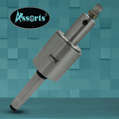 Assorts MT3 Teng Style Rotary Broach Holder Set with 7 HSS Imperial Square Broach Punches | Precision Internal Broaching Tool for Lathes, Milling Machines & CNC Machining Applications