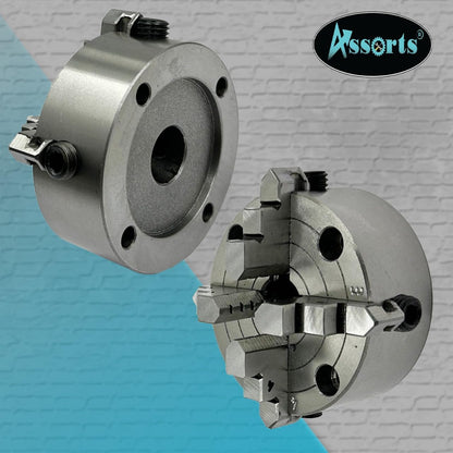 Assorts 80 mm 4 Jaws Independent Dog chuck with Back Plate & T nuts for Rotary Table