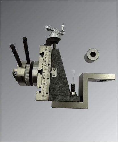 Assorts New Mini Fixed Vertical Slide (90mm x 50mm) with 3-Slots and Precision Side Scale, Z-Angle Plate, and 50mm 3-Jaw Self-Centering Chuck with Back Plate - for Mini Lathe Metalworking Projects