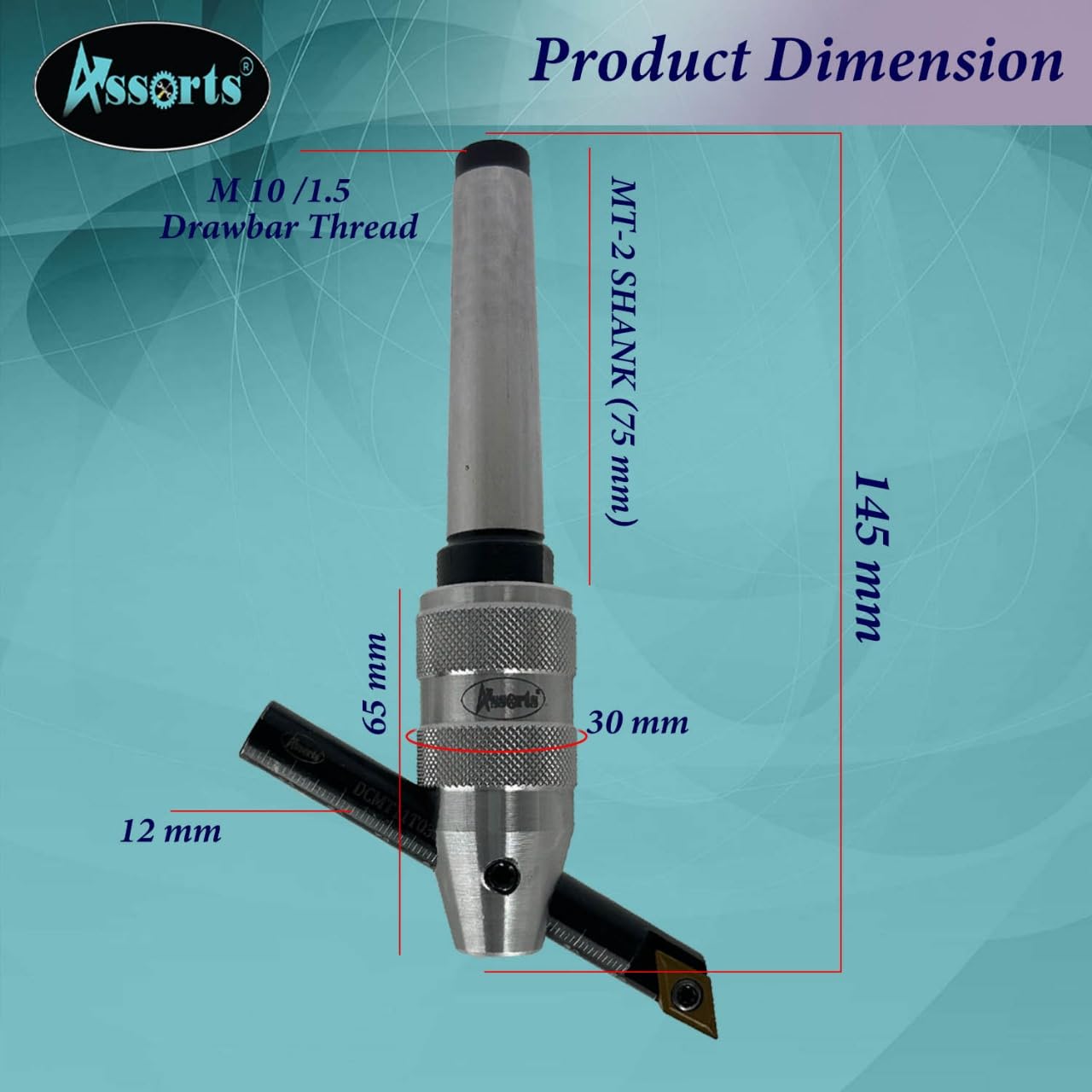 Assorts New Develop Fly Cutter with MT2 Shank & Indexable Boring Bar – Includes 10 PCS DCMT 11T304 Inserts, T-15 Key & Plastic Case | Perfect for Facing & Boring | Watch Working Video for Details