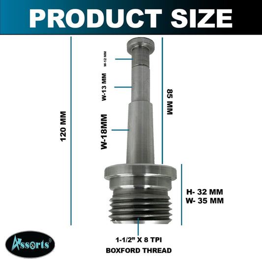 Chuck Adaptor 2MT Arbor with Boxford Thread for HV4/ HV6 Rotary Tables