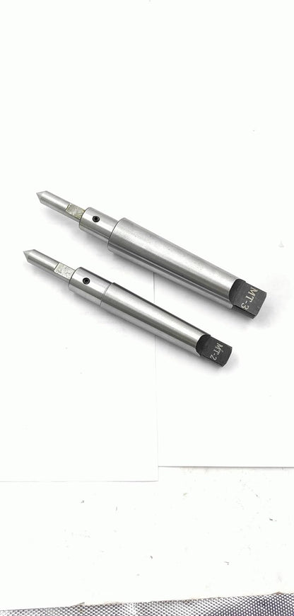Assorts MT2 & MT3 Shank (Teng) Spring Center Tap Guide Tool Set - Aligns Tap for Threading on Lathes, Mills, and Jig Bores (set of both)