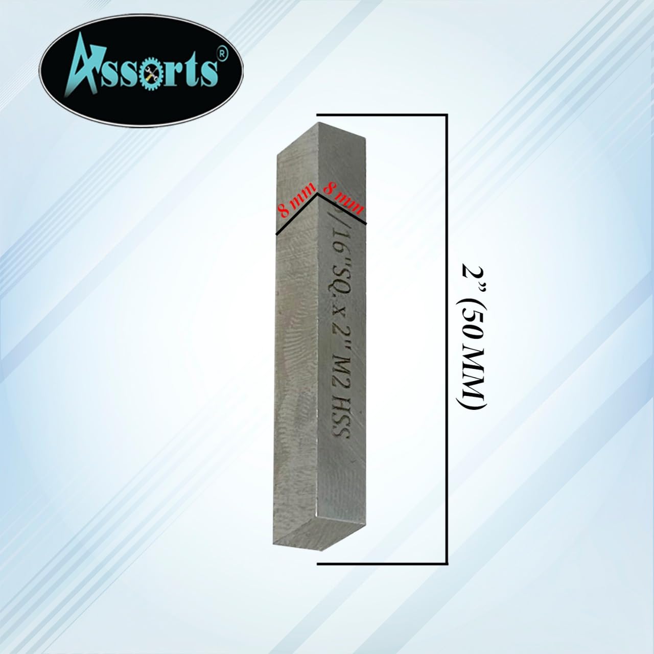 Assorts Pack of 5 x HSS M2 Cutting Tool Bits for Milling Fly Cutters & Lathe's Turning Tools (5/16" Square x 2" Long)