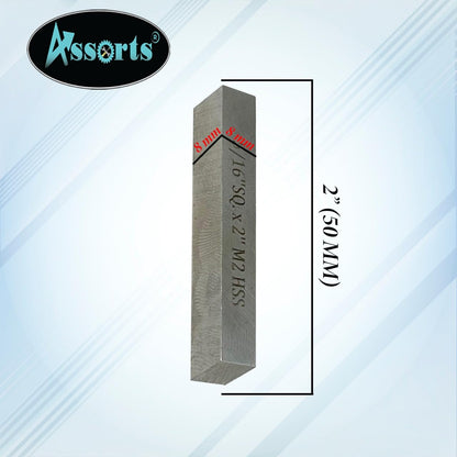 Assorts Pack of 5 x HSS M2 Cutting Tool Bits for Milling Fly Cutters & Lathe's Turning Tools (5/16" Square x 2" Long)