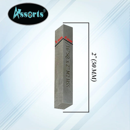 Assorts Pack of 5 x HSS M2 Cutting Tool Bits for Milling Fly Cutters & Lathe's Turning Tools (5/16" Square x 2" Long)