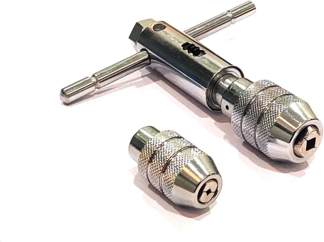 ASSORTS Hand tap wrench II Ratchet Style II Interchangeable heads II Capacities 1/8" to 1/4" (M3 to M6) & 1/4" to 1/2" (M6 to M12)