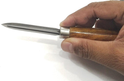 MACHINIST's TRIANGULAR SCRAPER 80 MM BLADE DEBURRING FINISHING ENGINEERING HAND METALWORKING TOOL FOR WORKSHOP-WOODEN HANDLE GRIP