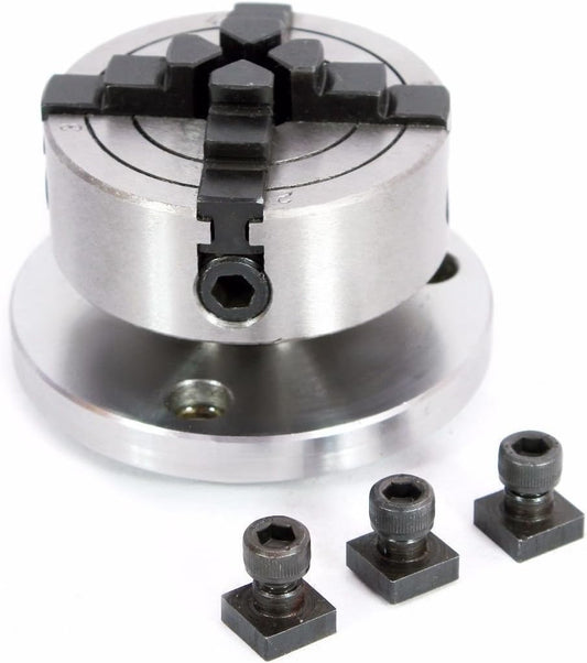 70 mm- 4 Jaws Independent Chuck with Back Plate & T-nuts for Milling