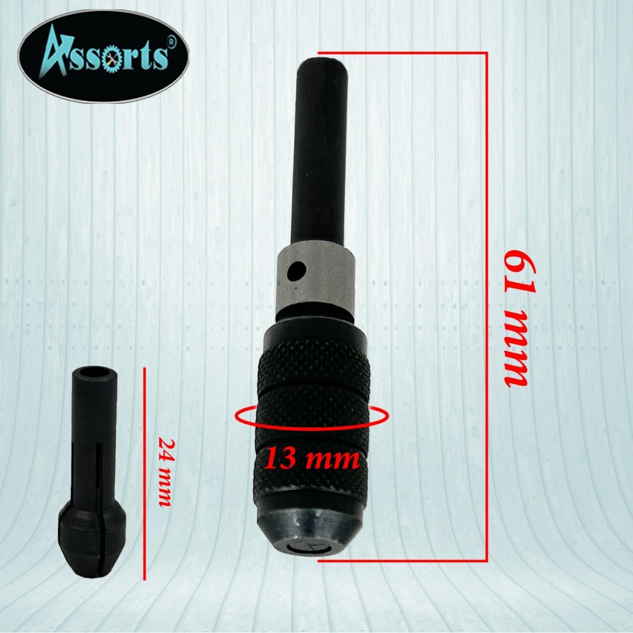 3 Piece Pin Chuck Set-Capacity: 0"-1/32", 1/32"-1/16", 1/16"-3/32"-Small Drill Bits