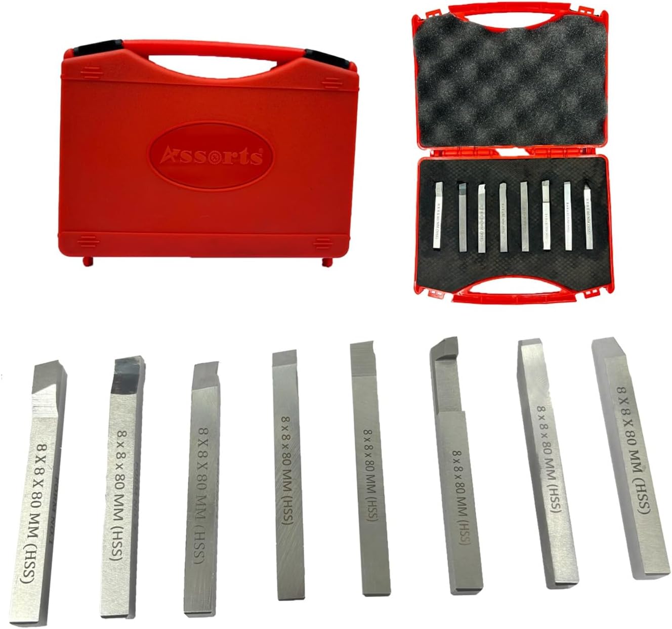 Quality Hss Lathe Form Tool Set-hard & Ground-turning, Cutting, Parting, Grooving, Threading, Turning, Engineering Hobbyists Machine Tools M2 Grade (Sq. Shank 8 X 8 X 80 MM)