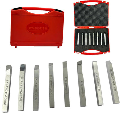 Quality Hss Lathe Form Tool Set-hard & Ground-turning, Cutting, Parting, Grooving, Threading, Turning, Engineering Hobbyists Machine Tools M2 Grade (Sq. Shank 8 X 8 X 80 MM)