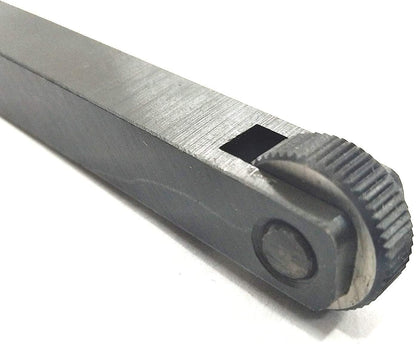 ASSORTS Lathe Knurling Tool Double End Wheel | Linear Pitch | Medium Straight Knurls | EN31 Hardened Knurl Wheels | 1/2" x 1/2" x 5" Holder | 3/4" x 1/4" x 1/4" Knurl Size | For Small & Medium Lathes