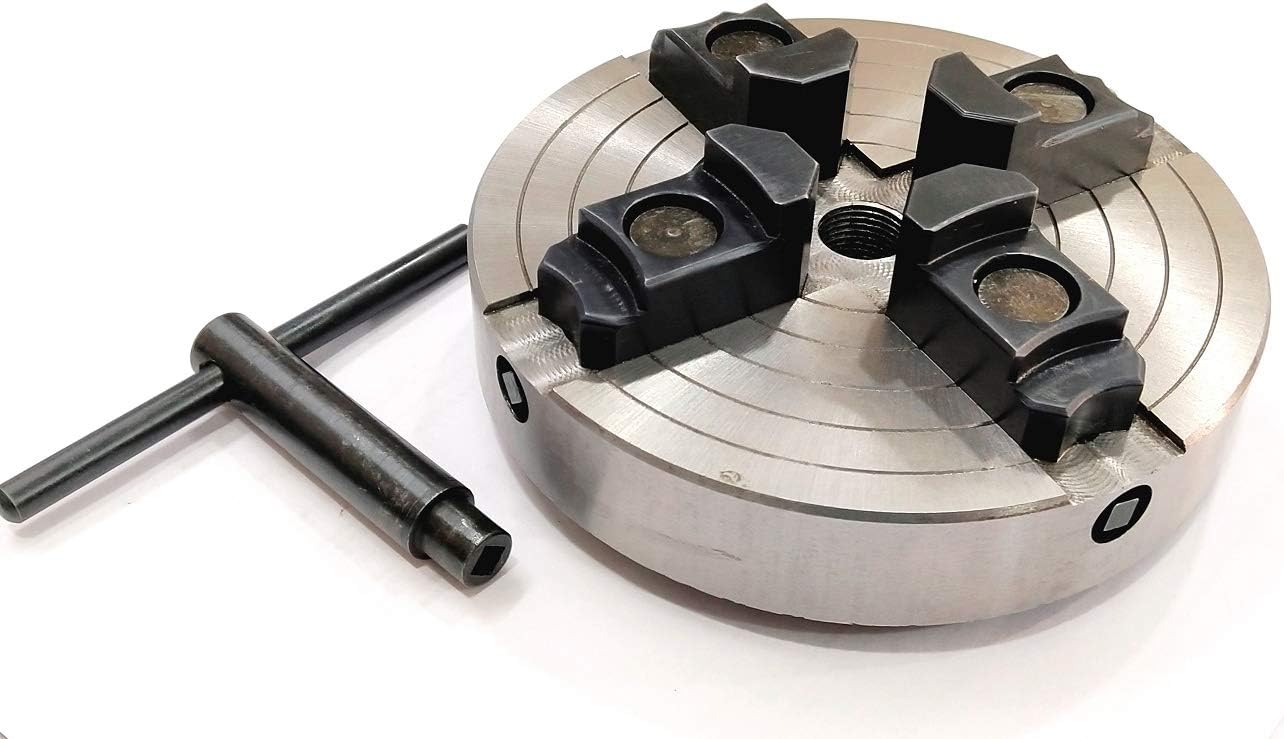 4-Jaws x 6" Inches Wood Lathe Chuck Threaded 3/4-16 with Independently Adjustable/Reversible Jaws (Not Chinese Made)