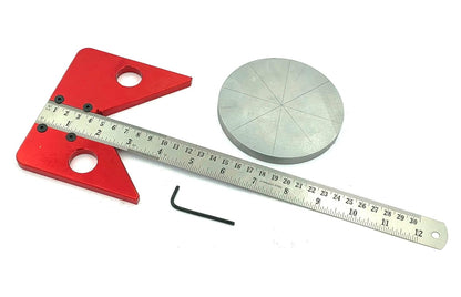 Most Accurate Center Finder Square Carpenter Woodworking Ruler 45 Degrees Angle Line Caliber Marking Ruler Measuring Scribe Tool