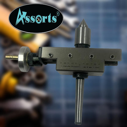 Assorts Improved Taper Turning Attachment With Revolving Live Center For Lathe Machine-metric (Morse Taper MT1)