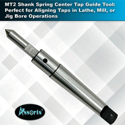Assorts MT2 Shank (Teng) Spring Center Tap Guide Tool to Align Tap for threading Lathe Mill Jig Bore