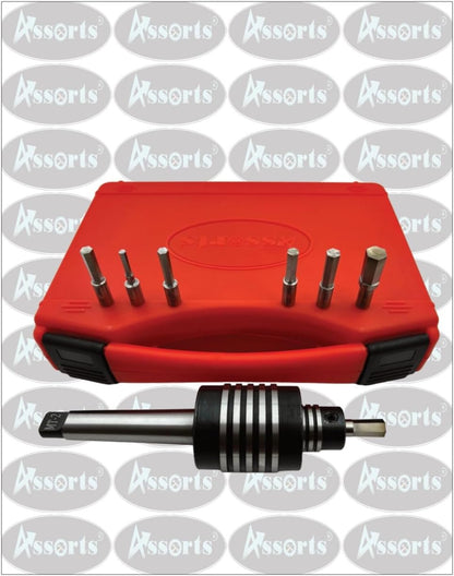 Assorts Lathe's High-Precision Live Revolving Center with MT-2 Shank Teng Style, Featuring Hex Tool and High-Speed Steel (HSS) Rotary Broach, Offers Precision Metalworking Operations