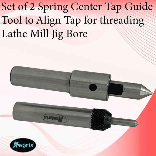 Assorts Set of 2 Spring Center Tap Guide Tool to Align Tap for threading Lathe Mill Jig Bore