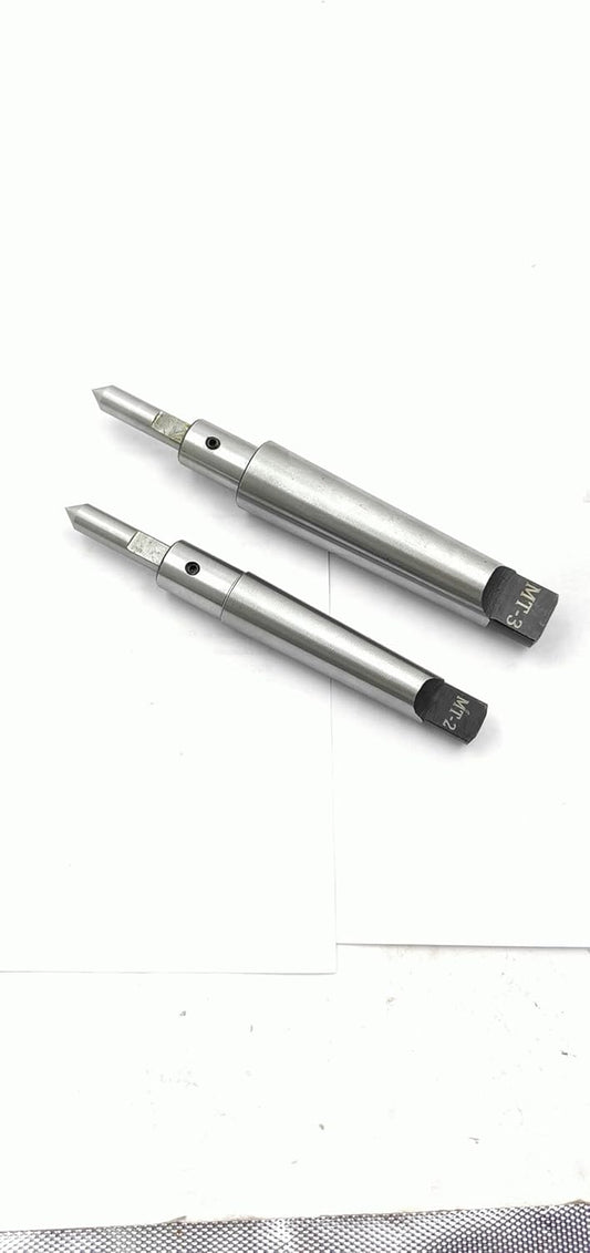 Assorts MT2 & MT3 Shank (Teng) Spring Center Tap Guide Tool Set - Aligns Tap for Threading on Lathes, Mills, and Jig Bores (set of both)