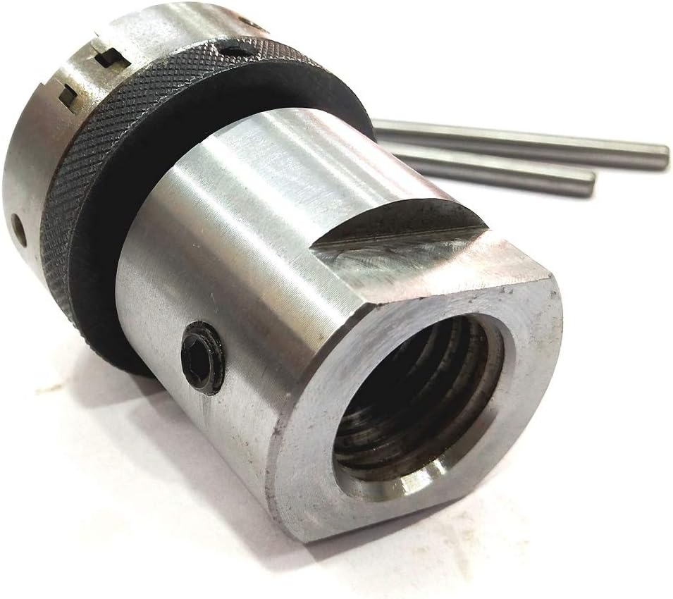 Lathe Spindle Adapter Connects 1" x 8 TPI Machine Spindle to M14 x 1 Threaded Chucks (ADAPTOR WITH 65 MM 3 JAW SELF CENTERING CHUCK)