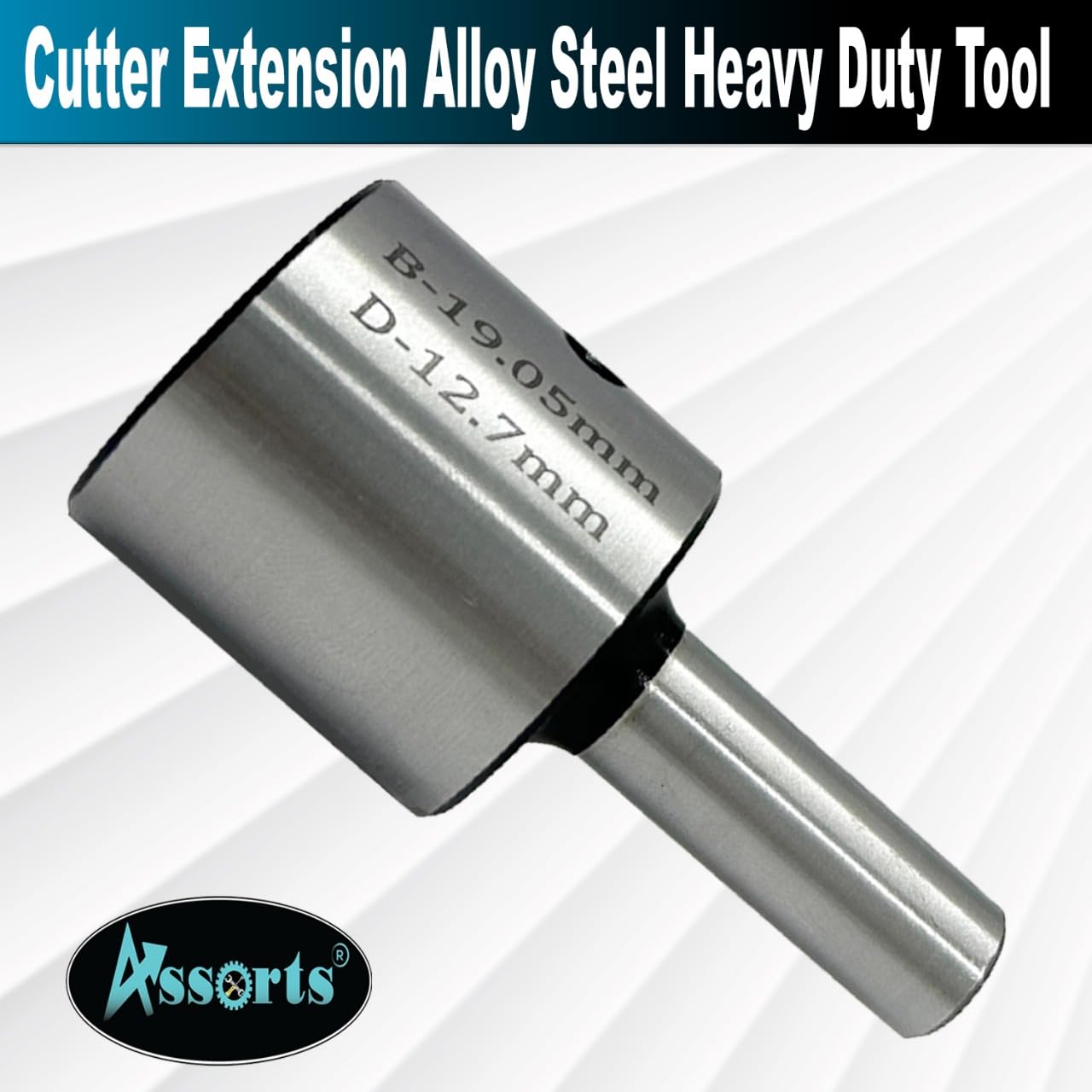 ASSORTS Industrial Tool – 3/8" Drive Flat Round Chuck Adapter Annular Cutter Bit with 3/4" Female Shank Fits Weldon | for Drill Press & Milling Machines