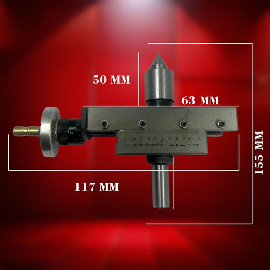 Assorts Taper Turning Attachment With Revolving Live Center For Lathe Machine-metric (Straight Shank)