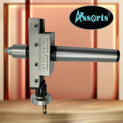 Assorts' Taper Turning Attachment with Live Revolving Center For Turning Tapers on Lathe Machine II Supplied in Plastic Suitcase II Check Working Video in Description (Morse Taper 3MT)