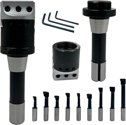 Precision Boring Head 2" for Milling & Lathe Machine 1 Div=0.0005" (R8 SHANK (7/16" UNF))
