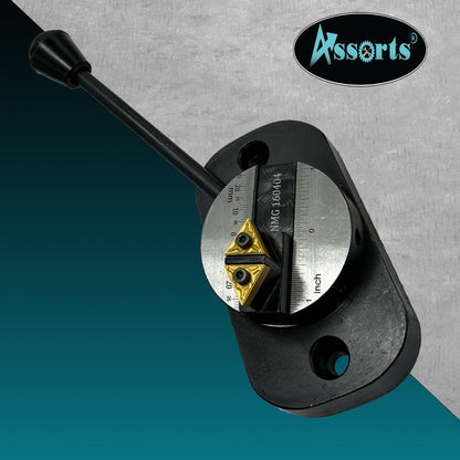 Assorts Lathe Ball Turning Attachment – Oval Base with Graduation Scale – Double Bit – Convex & Concave Metal Sphere Radius Turning Fits Myford & Similar Lathes – Supplied in Plastic Suitcase with 1 Cutting Bit Box