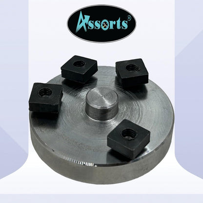 Assorts Back Plate M-14.1 Thread, 62mm Diameter for 65mm 3-Jaw & 4-Jaw Self-Centering Chucks, and 50mm 3-Jaw & 4-Jaw Self-Centering Chucks, Ideal for 3" & 4" Regular and Tilting Rotary Tables