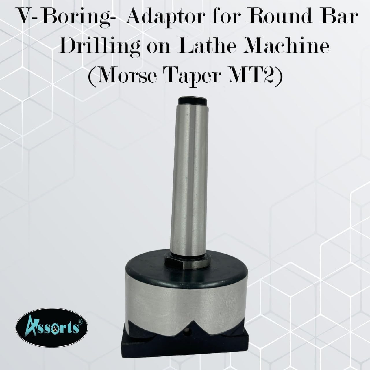 V-Boring- Adaptor for Round Bar Drilling on Lathe Machine