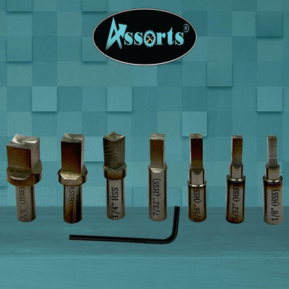 ASSORTS MT2 Teng Style Rotary Broach Set with 7 Metric HEX Punches (3–12mm) | Precision Internal Hex Broaching Tool for Lathe, Milling & CNC Machines | Hardened Tool Steel Cutters