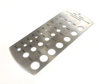Assorts Drill Gauge Metric Standard-Made in Stainless Steel Range 1-13 mm