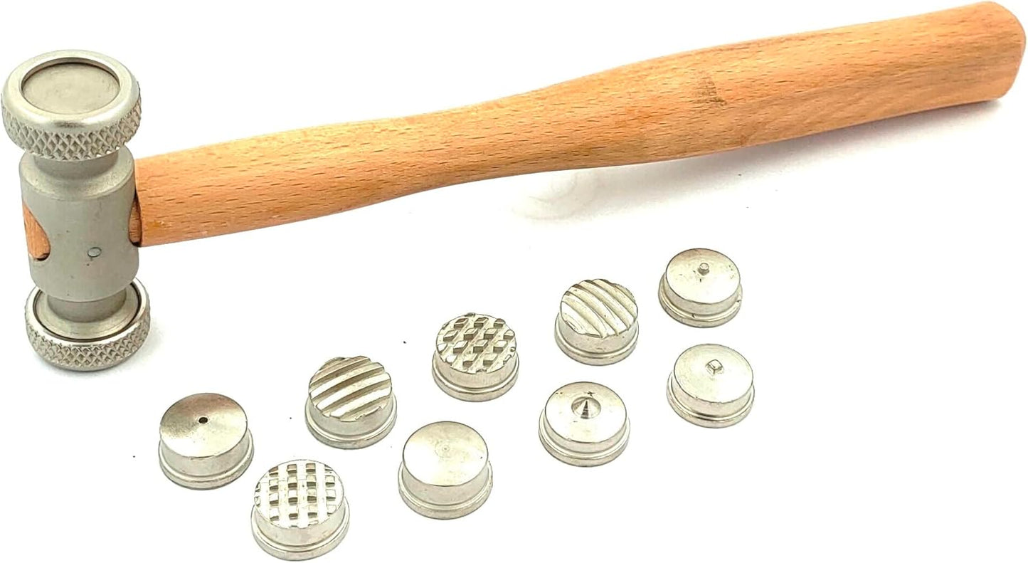 Multi Face Interchangeable Texture Texturing Hammer for Fashion Jewelry