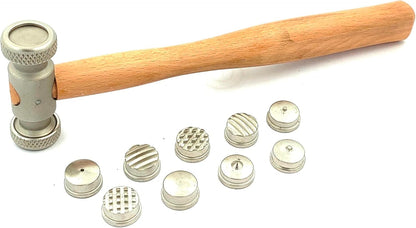 Multi Face Interchangeable Texture Texturing Hammer for Fashion Jewelry