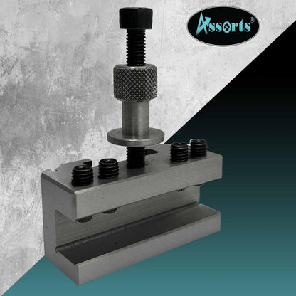 Quick Change Tool Post Holder for Boxford, Warco & Similar Size Lathe Machine (T51 STD Holder W/Parting Cut Off Holder (1/2" Blade))