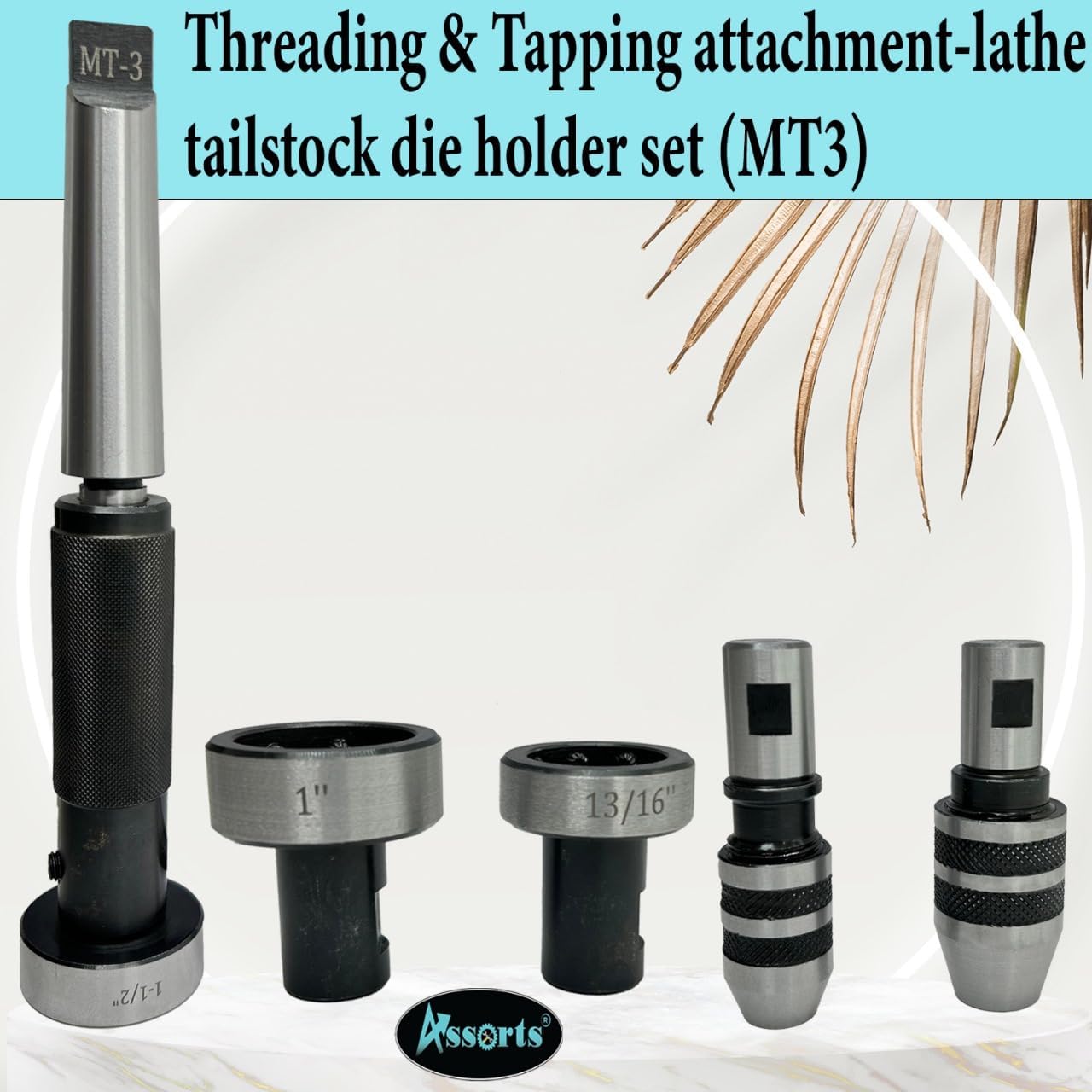 Threading & Tapping attachment-lathe tailstock die holder set (MT3)