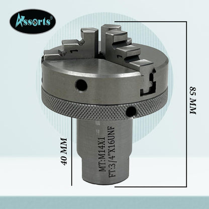 Lathe Spindle Adapter Connects 3/4" x 16 TPI Machine Spindle to M14 x 1 Threaded Chucks