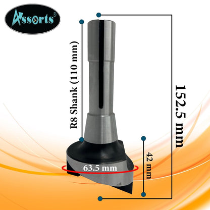 Assorts 2.5-Inch Fly Cutter with R8 Shank for Bridgeport Milling Machines – Includes 5/16" x 5/16" x 4'' HSS M2 Tool Bit